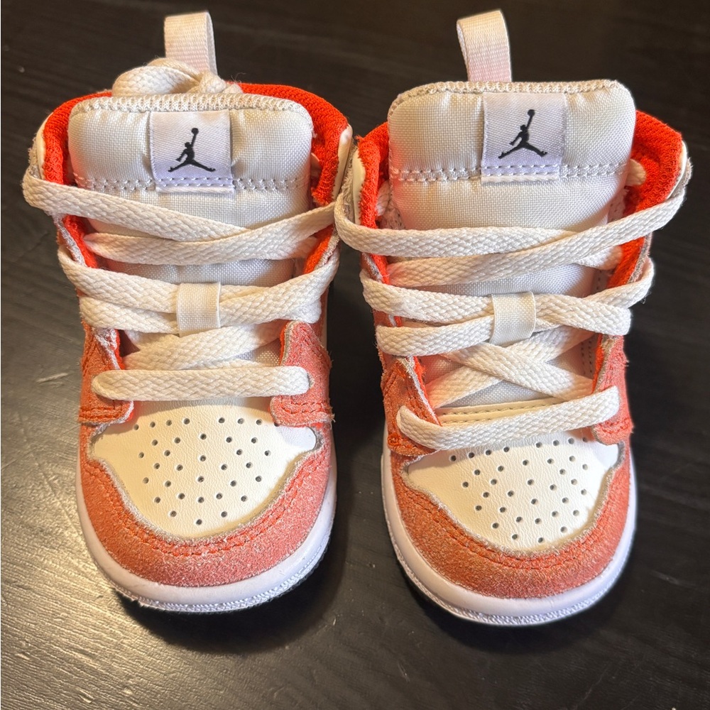 Kids' Jordan Sneakers - Orange and White